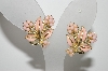 +MBA #98-039  "Coro Goldtone Enameled Flower Clip On Earrings"