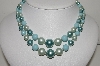 +MBA #98-050  "Vintage Made In Japan Multi Shades Of Blue Bead Necklace"