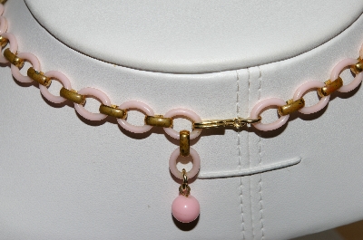 +MBA #98-230  "Coro Goldtone Enameled Flower Necklace"
