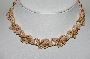 +MBA #98-230  "Coro Goldtone Enameled Flower Necklace"