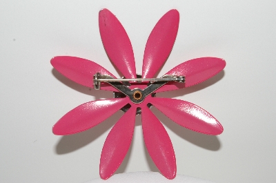 +MBA #98-055  "Vintage 2 Shades Of Pink Flower Pin"