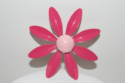+MBA #98-055  "Vintage 2 Shades Of Pink Flower Pin"