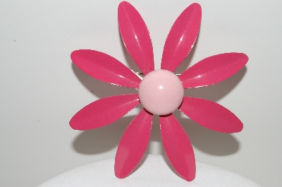 +MBA #98-055  "Vintage 2 Shades Of Pink Flower Pin"