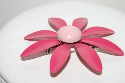+MBA #98-055  "Vintage 2 Shades Of Pink Flower Pin"