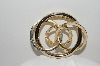 +MBA #99-601 "Vintage Goldtone 4 Ring Brooch"
