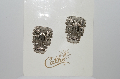 +MBA #99-511  "Cathe Silvertone Clip On Earrings"