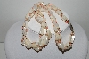 +MBA #99-535  "Vintage White & Pink Mother Of Pearl Fancy Bead Necklace"
