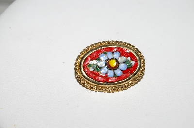 +MBA #99-025  "Made In Italy Mosiac Flower Pin"