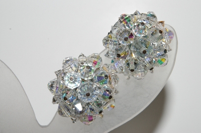 +MBA #41E-186  "Laguna AB Crystal Bead  Earrings"