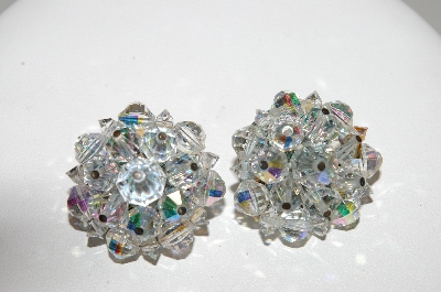 +MBA #41E-186  "Laguna AB Crystal Bead  Earrings"