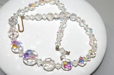 +MBA #41E-308  "Vintage Short AB Crystal Choker"