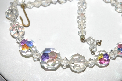 +MBA #41E-308  "Vintage Short AB Crystal Choker"