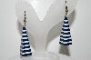+MBA #41E-175  "Vintage Blue & White Lucite Dangle Pierced Earrings"