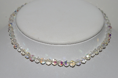 +MBA #E43-008  "Vintage AB Crystal Bead Choker"