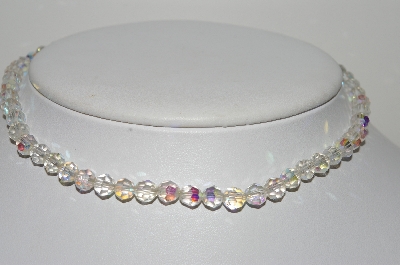 +MBA #E43-008  "Vintage AB Crystal Bead Choker"