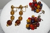 +MBA #E43-139  "Lot Of 2 Pairs Of Vintage Acrylic Earrings"