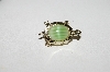 **MBA #E44-195   "Vintage Goldtone Small Glass Stone Turtle Pin"