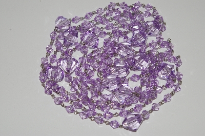 +MBA #E44-261   "Set Of 2 Faceted Lavender Lucite Bead Necklaces"