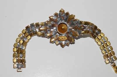 +MBA #E46-152   "Husar D. Blue & Clear Fancy Rhinestone Bracelet"