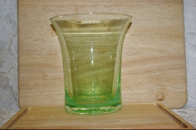 +MBA  "Large "Green" Glass Flower Vase