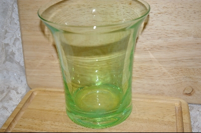 +MBA  "Large "Green" Glass Flower Vase