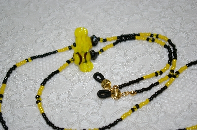 +MBA #6551  "Bumble Bees With Black & Yellow Glass Beads