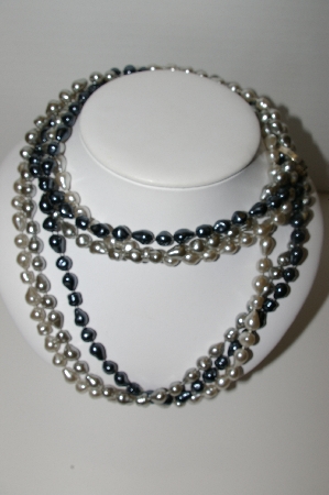 +MBA #91-001   "Vintage Set Of  3 Strands Of 40" Acrylic Bead Necklaces"