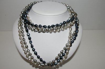+MBA #91-001   "Vintage Set Of  3 Strands Of 40" Acrylic Bead Necklaces"