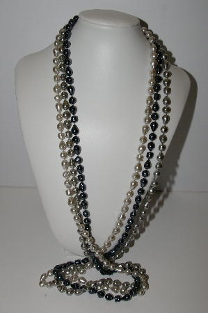 +MBA #91-001   "Vintage Set Of  3 Strands Of 40" Acrylic Bead Necklaces"