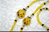 +MBA #6566  "Yellow Lady Bugs With Yellow, Black & Clear Glass Beads