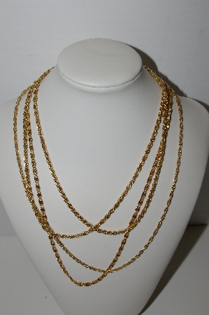 +MBA #91-039   "Vintage Gold Plated Set Of 4 Chains"