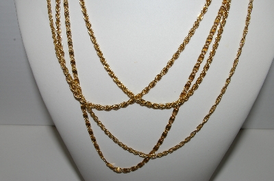 +MBA #91-039   "Vintage Gold Plated Set Of 4 Chains"