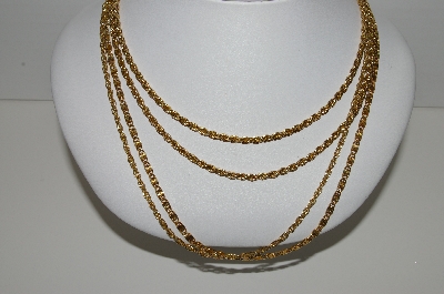 +MBA #91-039   "Vintage Gold Plated Set Of 4 Chains"