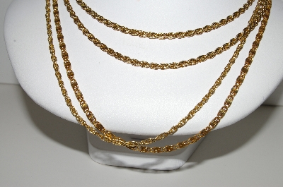 +MBA #91-039   "Vintage Gold Plated Set Of 4 Chains"