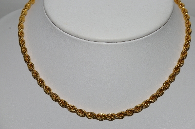 +MBA #91-060   "Vintage Gold Plated Heavy Rope Chain"