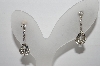 +MBA #91-157   "Vintage Lot Of (3) Pairs Of Clear Crystal Rhinestone Pierced Earrings"