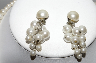 +MBA #91-145   "Vintage Faux Pearl Necklace & Earrings"
