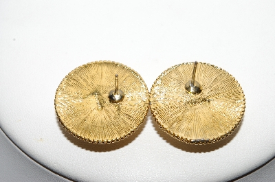 +MBA #91-028   "Napier Goldtone Faux Pearl Pierced Earrings"