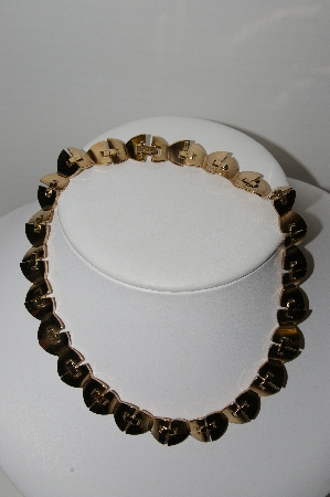 +MBA #91-218   "Trifari Pat Pend Gold Tone Fancy Necklace"