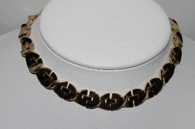 +MBA #91-218   "Trifari Pat Pend Gold Tone Fancy Necklace"