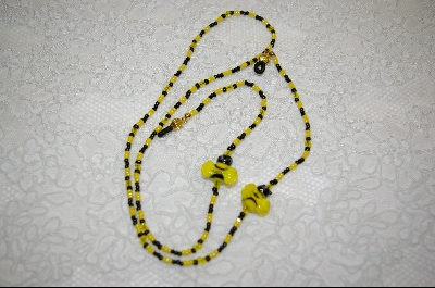 +MBA #6560  "Yellow & Black Lamp Work Bumble Bees