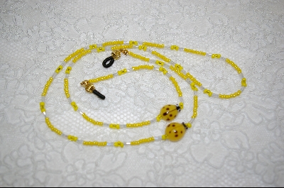 +MBA #6572  "Yellow Lamp Work LadyBugs"