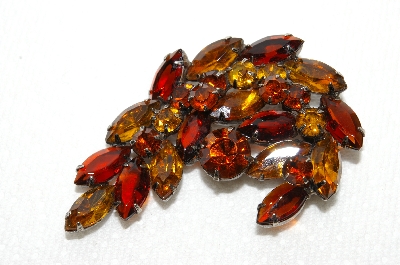 **MBA #E48-084   "Vintage Multi Colored Fancy Rhinestone Brooch"