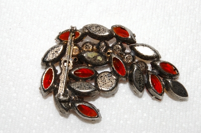 **MBA #E48-084   "Vintage Multi Colored Fancy Rhinestone Brooch"