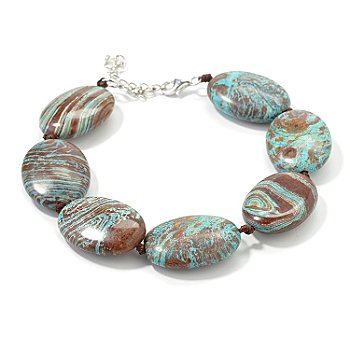 +MBA #E48-235   "Blue Fire Jasper Necklace, Bracelet & Earring Set"