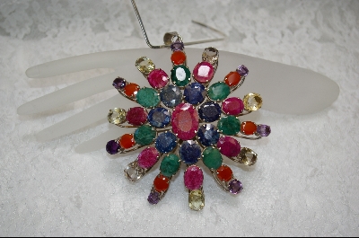 +MBA #LMG   Large Multi Gem Pendant