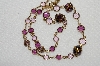 +MBA #E49-140   "Vintage Austrian Crystal Purple & Lavender  Crystal Necklace"