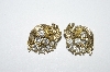+MBA #E50-381   "Lisner Gold Tone Clear Rhinestone Clip On earrings"