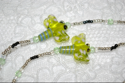 +MBA #6511  "Green DragonFly Beads"