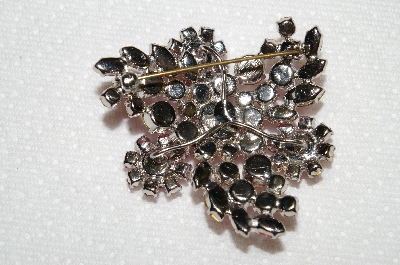 **MBA #E50-061   "Made In Austria Two Shades Of Pink Crystal Rhinestone Brooch"